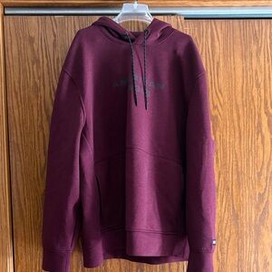American Eagle Outfitters Men's Dark Red Hoodie